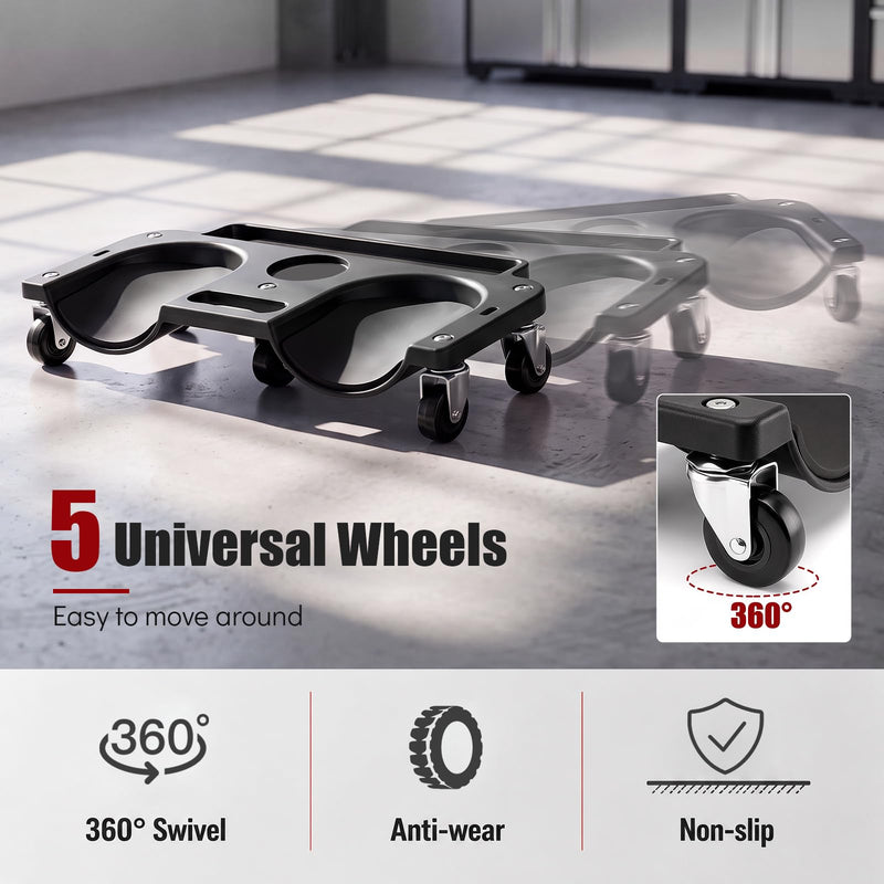 Load image into Gallery viewer, Goplus Rolling Knee Creeper with 360° Swivel Casters | Lightweight Kneeling Pads w/Foam Cushions & Built-in Tool Trays