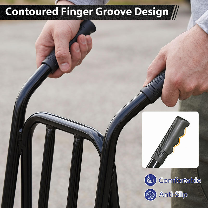 Load image into Gallery viewer, Goplus Hand Truck Dolly Heavy Duty Metal Moving Dolly Cart with Dual Foldable Nose Plates
