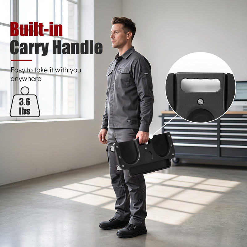 Load image into Gallery viewer, Goplus Rolling Knee Creeper with 360° Swivel Casters | Lightweight Kneeling Pads w/Foam Cushions & Built-in Tool Trays