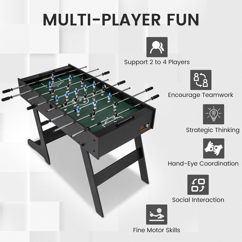 Load image into Gallery viewer, Goplus 48" Folding Foosball Table Full Competition Size Soccer Table for Adults Family Night