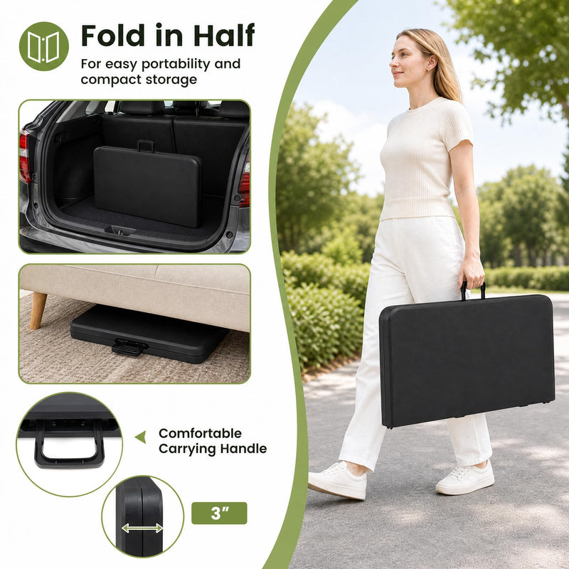 Load image into Gallery viewer, Goplus 34” Folding Table | Square Foldable Card Table for Indoor Outdoor Use