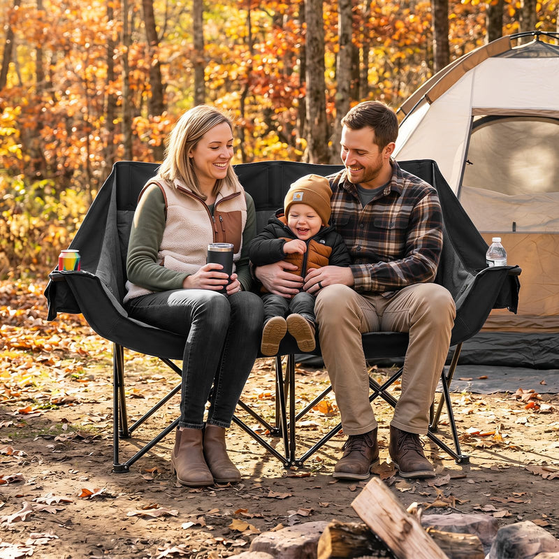Load image into Gallery viewer, Goplus Heated Double Camping Chair w/4 Heating Zones & 3 Heat Levels