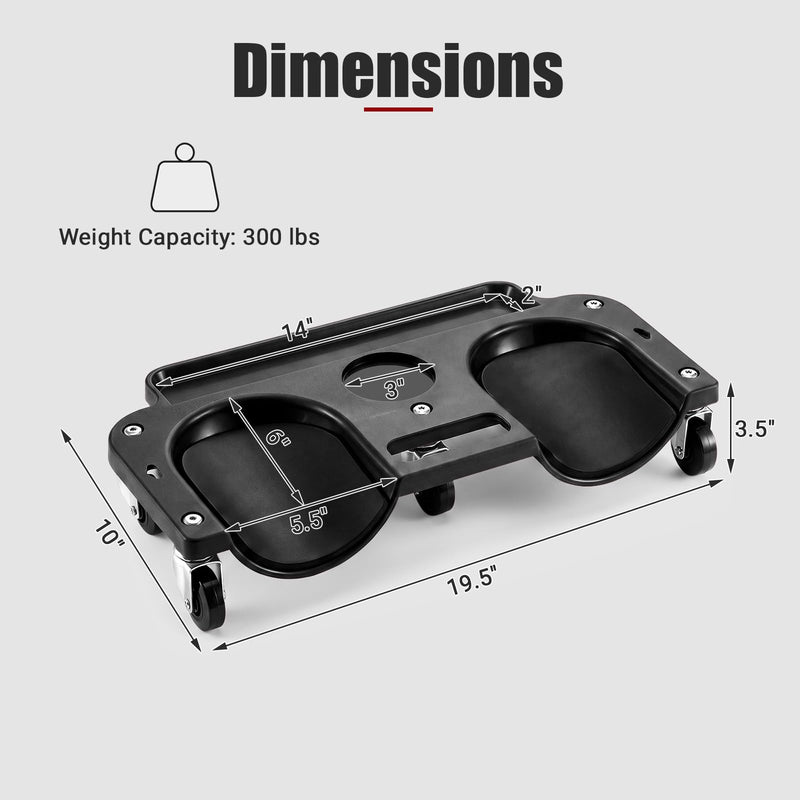 Load image into Gallery viewer, Goplus Rolling Knee Creeper with 360° Swivel Casters | Lightweight Kneeling Pads w/Foam Cushions & Built-in Tool Trays