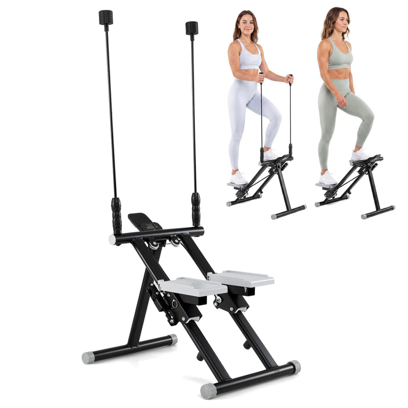 Load image into Gallery viewer, Goplus Stair Stepper Foldable Vertical Climber Exercise Machine with Detachable Handlebar