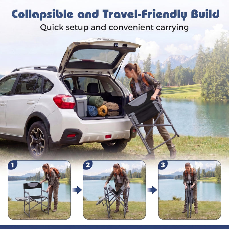 Load image into Gallery viewer, Goplus Folding Camping Chair Lightweight Directors Lawn Chair | Max Load 400LBS