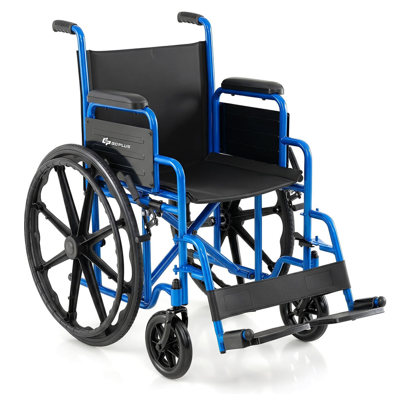 Load image into Gallery viewer, Goplus Lightweight Folding Wheelchair for Adults w/Swing-Away Footrest & Desk Arm
