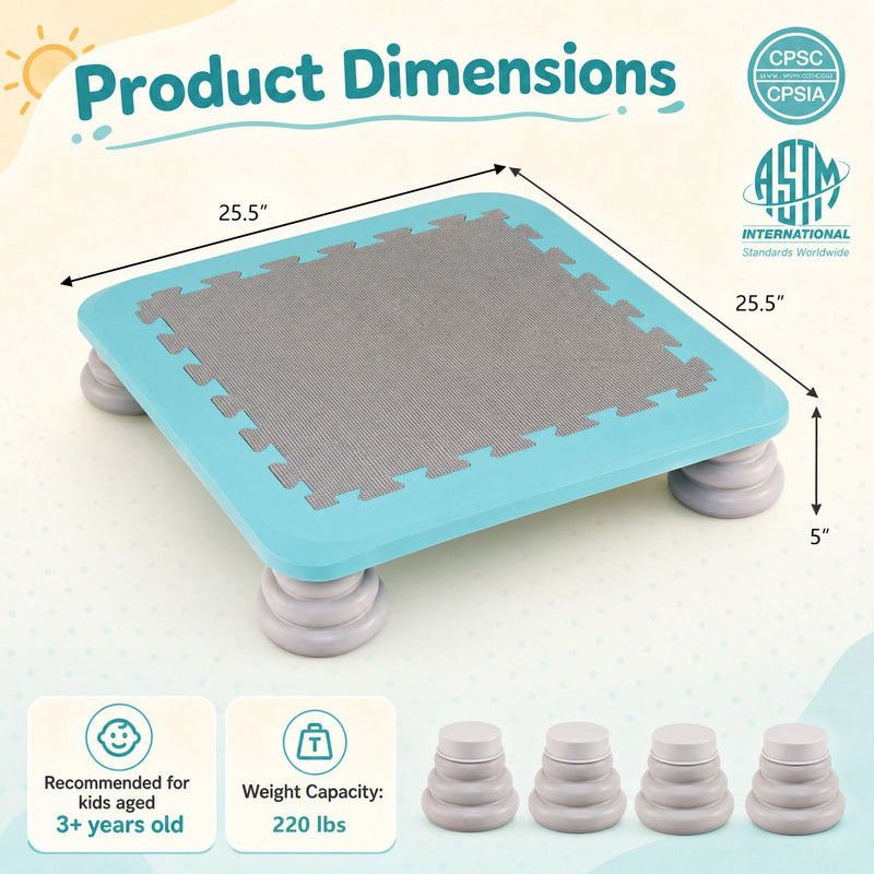 Load image into Gallery viewer, Goplus Mini Trampoline for Kids with 4 Non‑Slip Removable Foot Pads | 25.5" Rebounder for Boys Girls