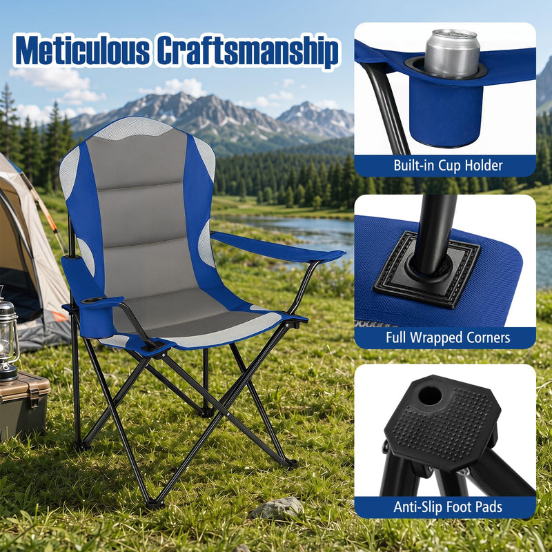 Load image into Gallery viewer, Goplus 2 Pack Folding Camping Chairs | 330LBS Capacity for Adult Fishing Lawn Beach