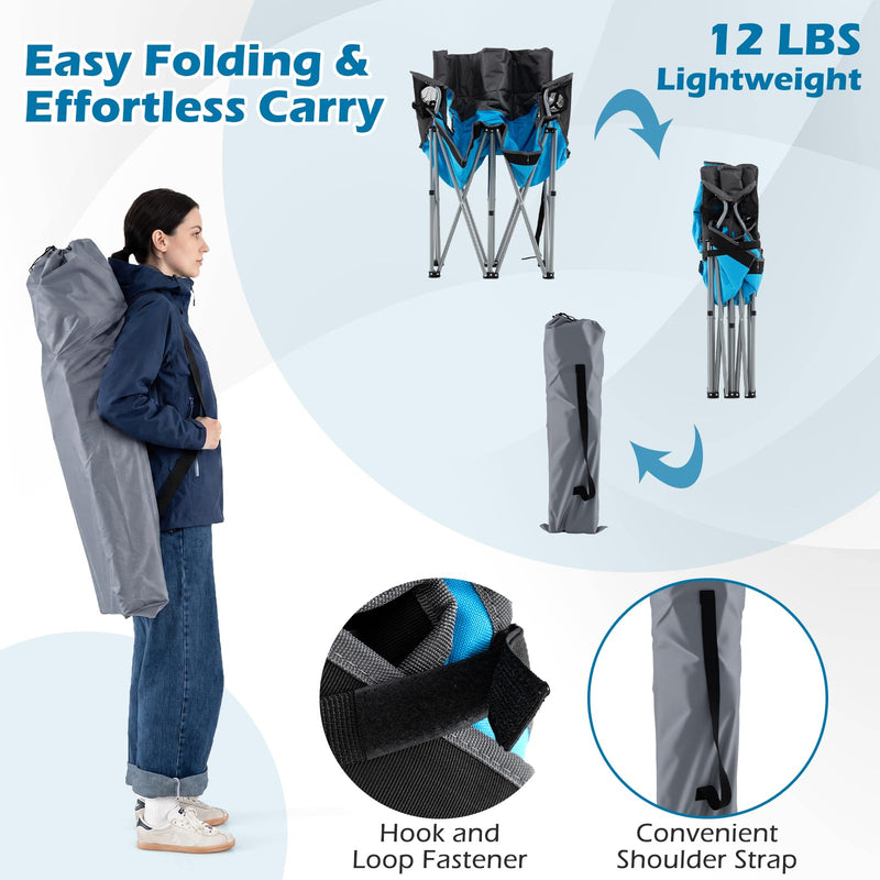 Load image into Gallery viewer, Goplus Double Camping Chair Folding Camping Couch