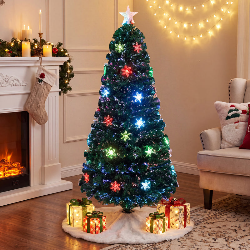 Load image into Gallery viewer, Goplus Pre-Lit Fiber Optic Artificial Christmas Tree