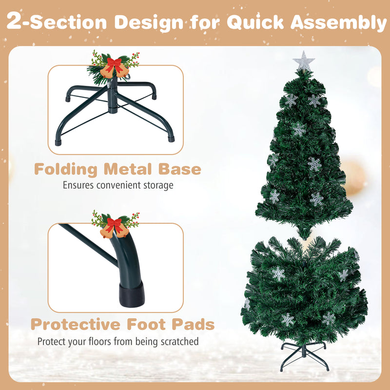 Load image into Gallery viewer, Goplus Pre-Lit Fiber Optic Artificial Christmas Tree