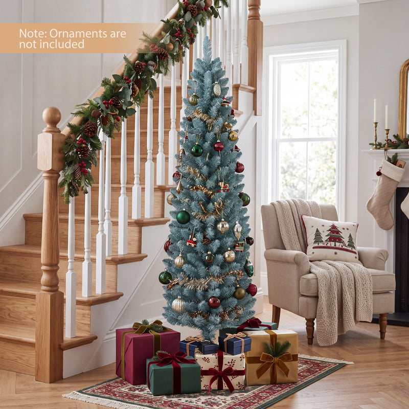 Load image into Gallery viewer, Goplus 5ft/6ft/7ft/8ft Artificial Pencil Christmas Tree | Skinny Decoration Tree for Home Office Shop Small Space