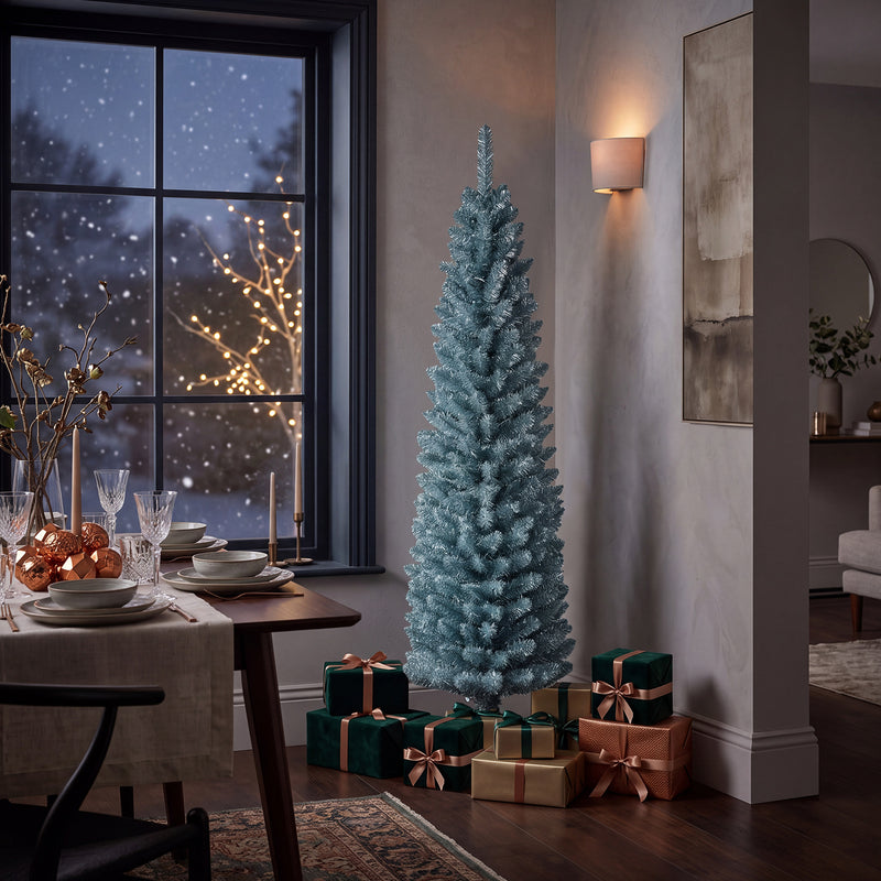 Load image into Gallery viewer, Goplus 5ft/6ft/7ft/8ft Artificial Pencil Christmas Tree | Skinny Decoration Tree for Home Office Shop Small Space