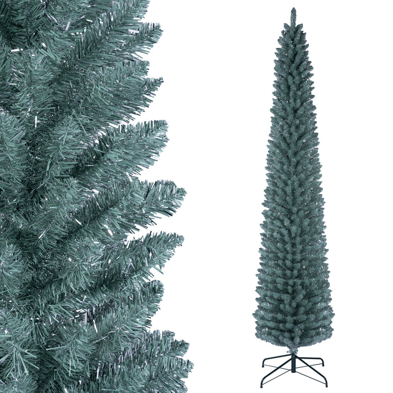 Load image into Gallery viewer, Goplus 5ft/6ft/7ft/8ft Artificial Pencil Christmas Tree | Skinny Decoration Tree for Home Office Shop Small Space