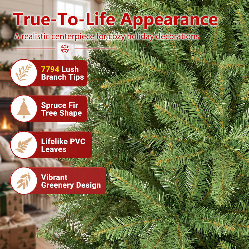 Load image into Gallery viewer, Goplus 12ft Artificial Spruce Fir Christmas Tree with 7794 Full Branch Tips