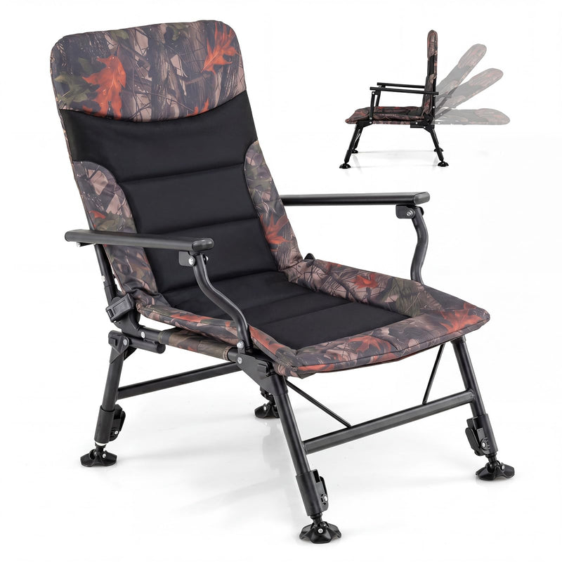 Load image into Gallery viewer, Goplus Heavy Duty All-Terrain Camping Chair with Padded High-Back