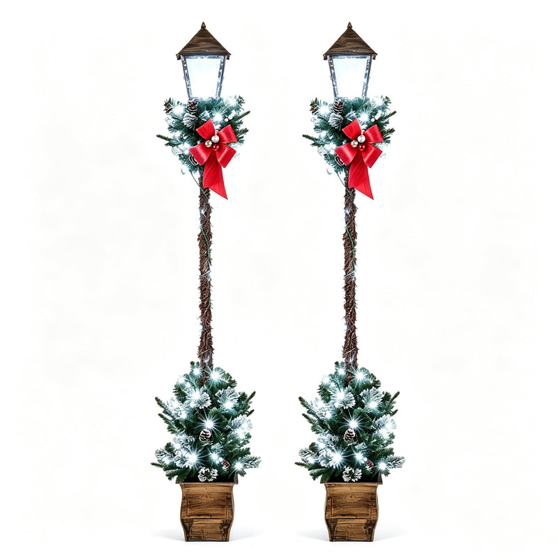 Load image into Gallery viewer, Goplus 6.1 FT Christmas Pre-lit Street Lamp | Holiday Lamp Post w/LED Lights