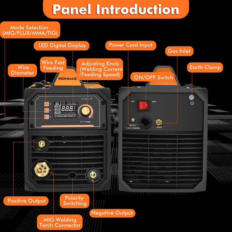 Load image into Gallery viewer, Goplus 110/220V Stick Welder, 3 in 1 MIG/TIG/MMA 160 Amp Digital Inverter IGBT Welding Machine w/LCD Display