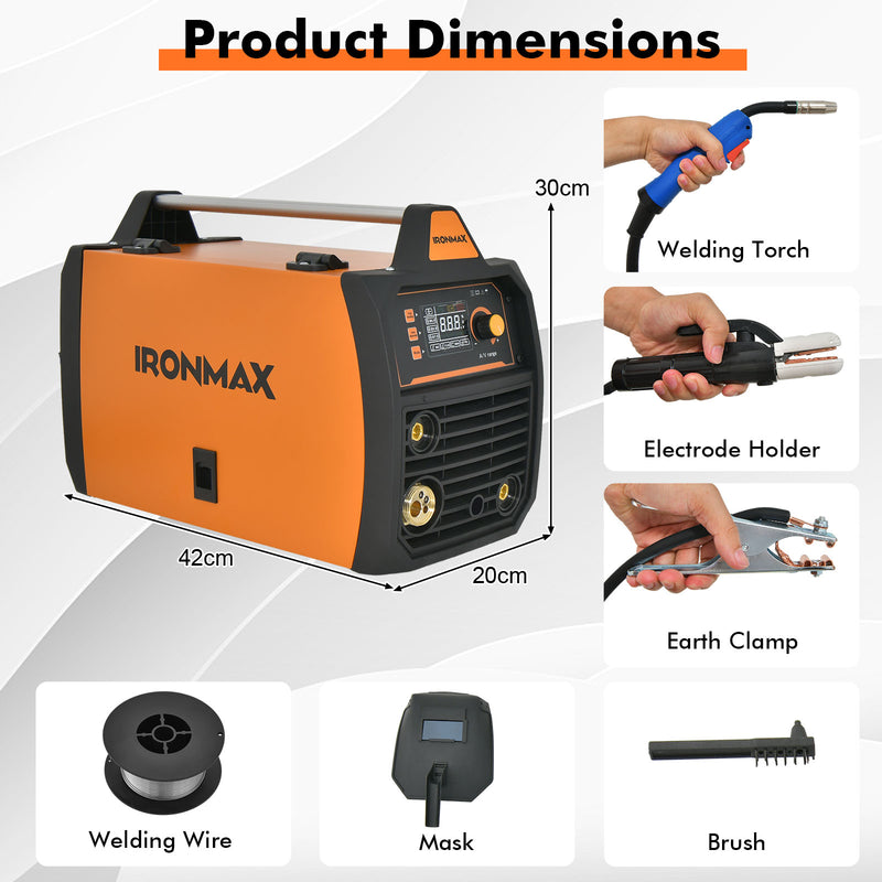 Load image into Gallery viewer, Goplus 110/220V Stick Welder, 3 in 1 MIG/TIG/MMA 160 Amp Digital Inverter IGBT Welding Machine w/LCD Display