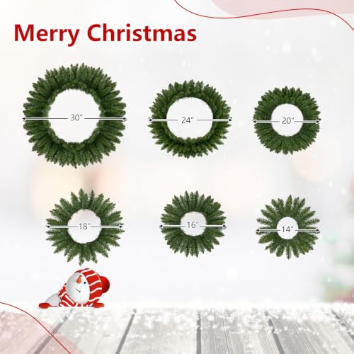 Load image into Gallery viewer, Goplus 6 PCS Nesting Christmas Wreaths Set with sizes 30" 24" 20" 18" 16" 14"