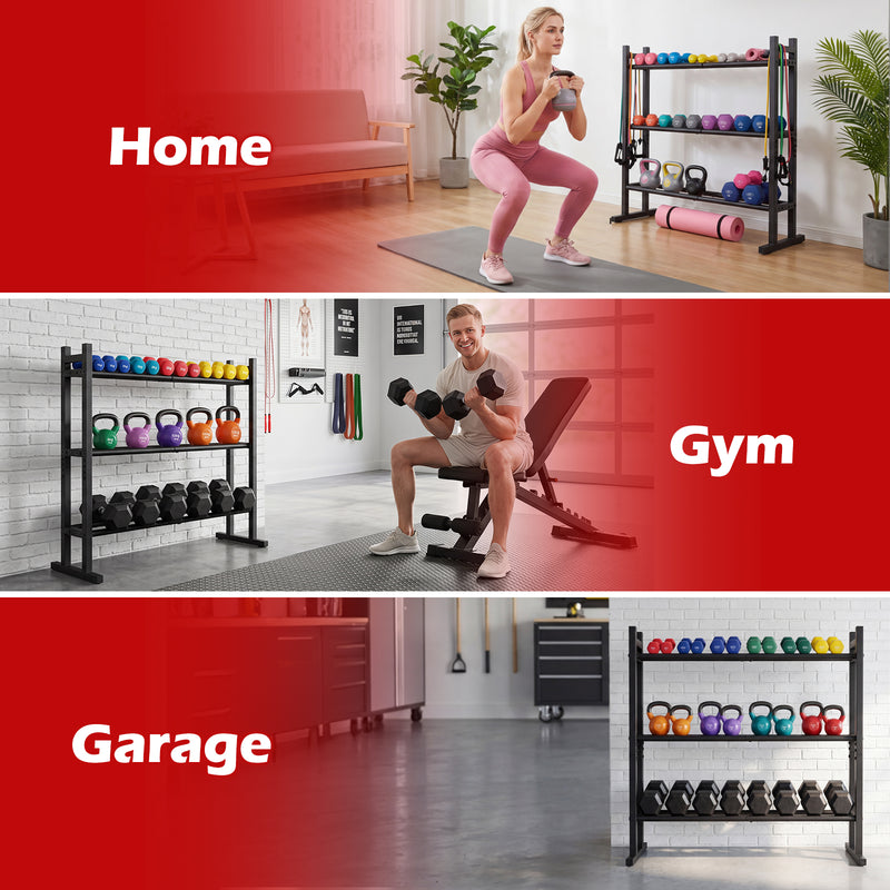 Load image into Gallery viewer, Goplus 3-Tier Dumbbell Rack 529LB Capacity Heavy-Duty Adjustable Weight Rack