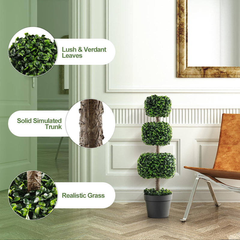 Load image into Gallery viewer, Goplus 35¡± Artificial Boxwood Topiary Tree
