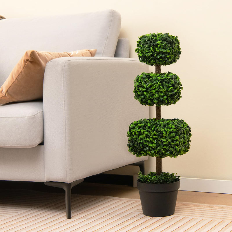 Load image into Gallery viewer, Goplus 35¡± Artificial Boxwood Topiary Tree