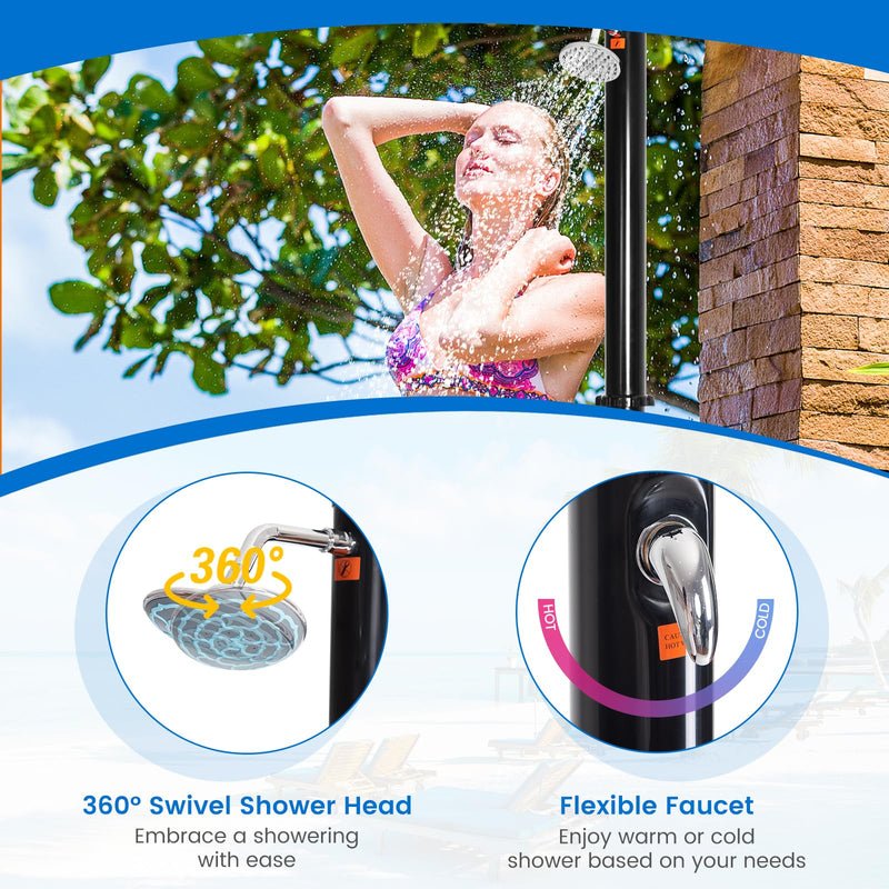 Load image into Gallery viewer, Goplus 5.3 Gallon Solar Heated Outdoor Shower
