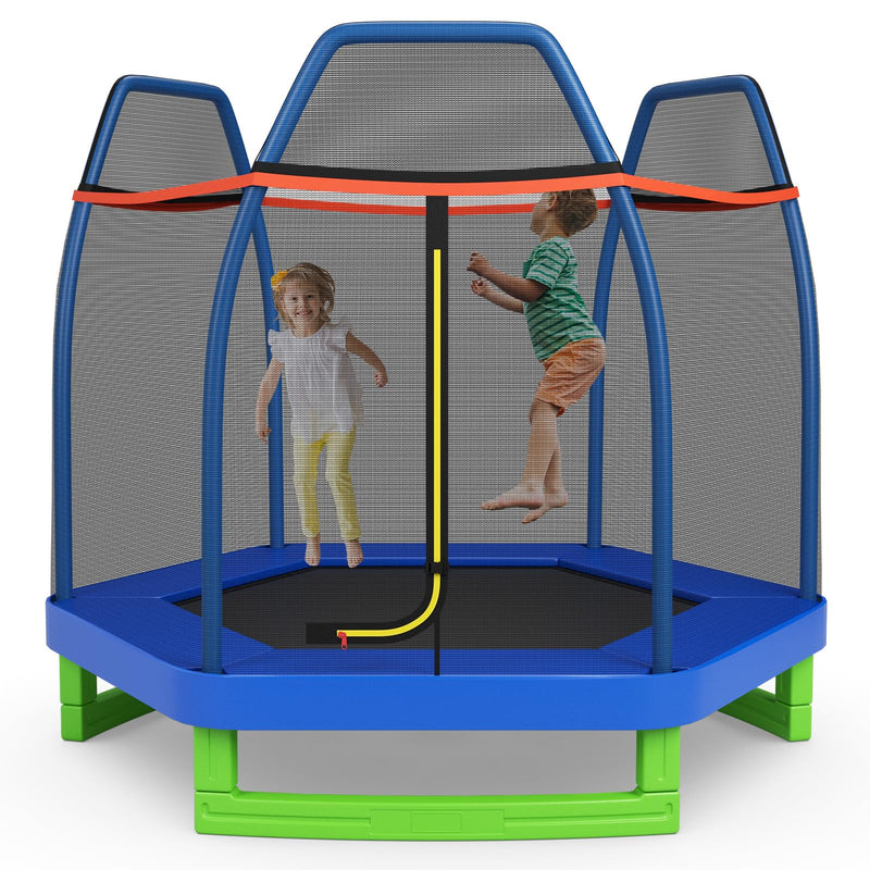 Load image into Gallery viewer, Goplus 7FT Trampoline for Kids, ASTM Approved Trampoline for Boys Girls Outdoor Indoor