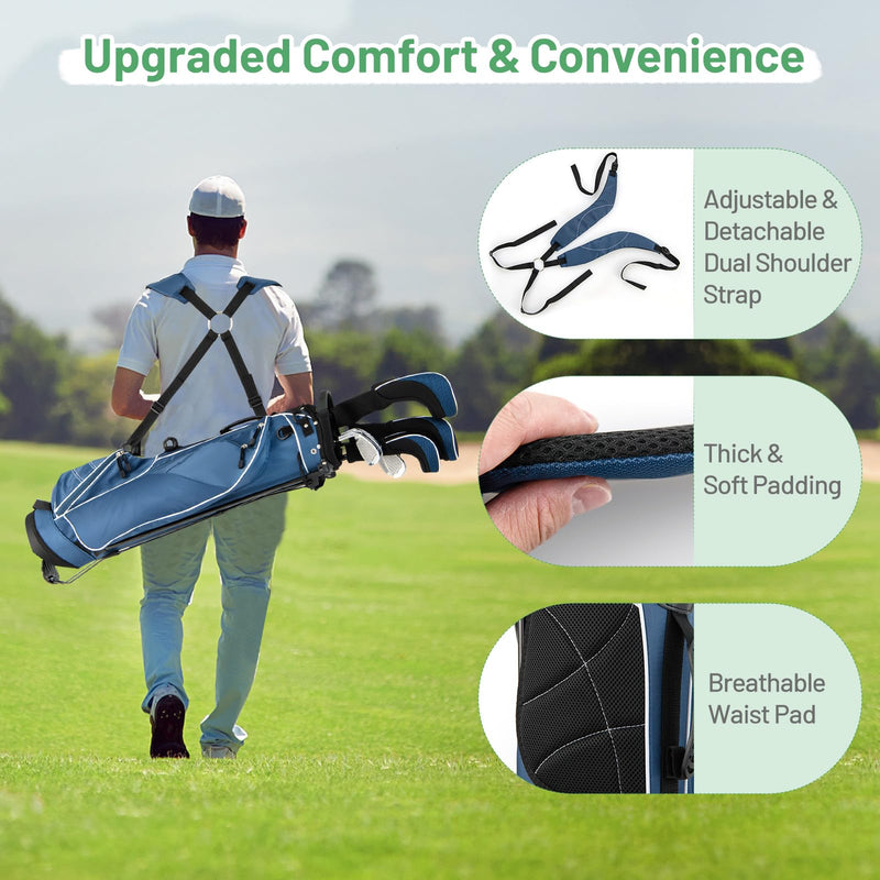 Load image into Gallery viewer, Goplus Golf Stand Bag, Lightweight Golf Club Bag with 4 Way Top Dividers