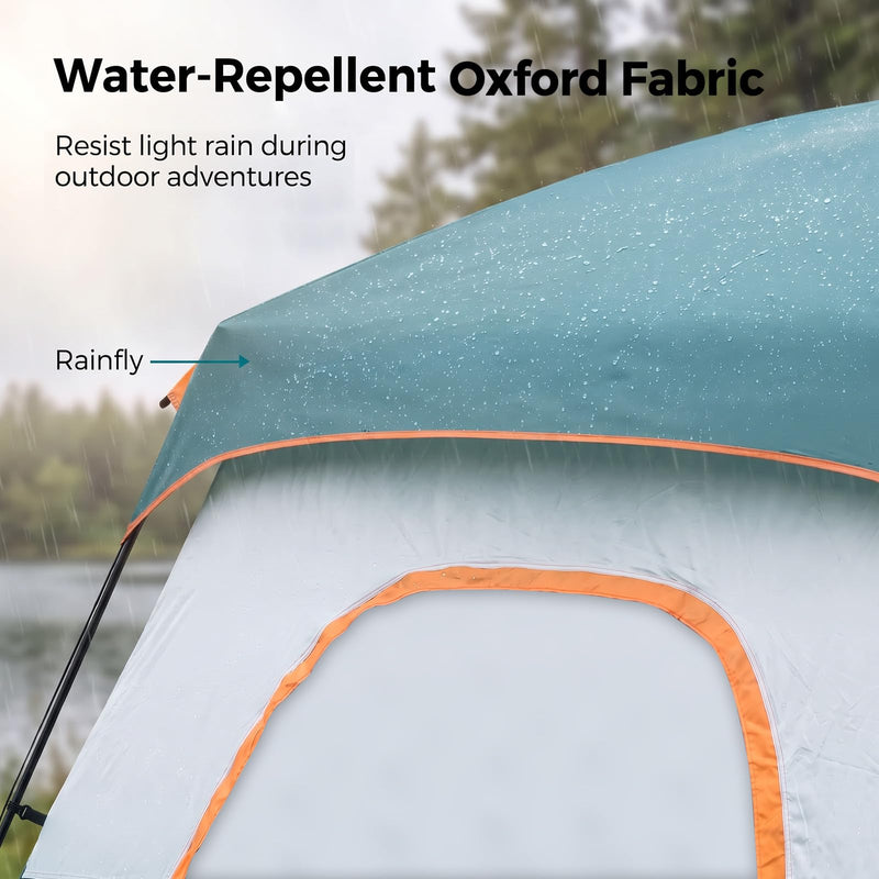Load image into Gallery viewer, Goplus Camping Tent with Porch & 2 Rooms for Backpacking Hiking & Camping