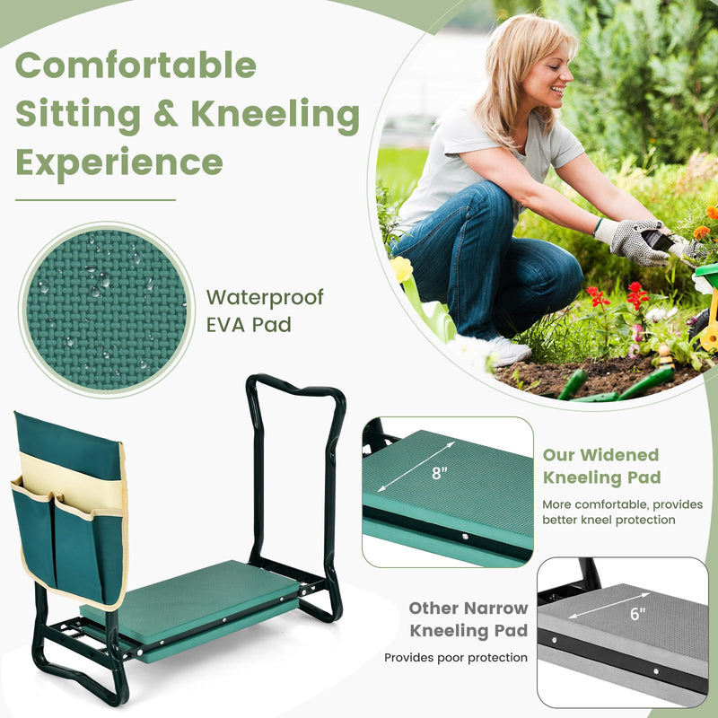 Load image into Gallery viewer, Folding Garden Kneeler Bench Heavy Duty Gardener Kneeling Pad Cushion