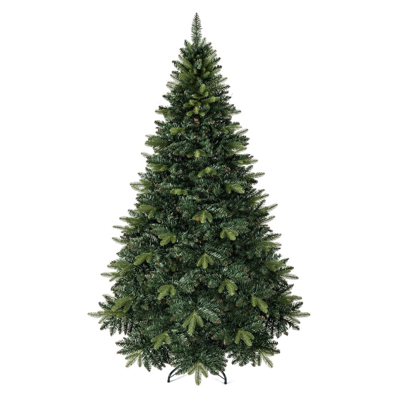 Load image into Gallery viewer, Goplus 5ft/6ft/7ft/8ft Artificial Christmas Tree | Hinged Unlit Full Xmas Tree with Realistic Tree Trunk & Folding Metal Stand