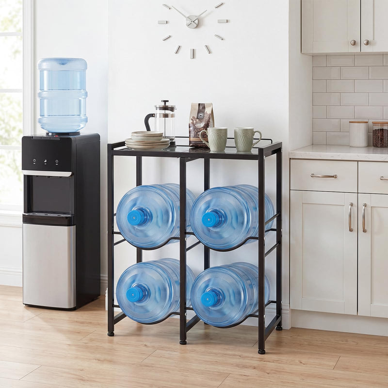 Load image into Gallery viewer, Goplus 5 Gallon/18.9 L Water Jug Holder for 4 Bottles (Large Top Shelf)