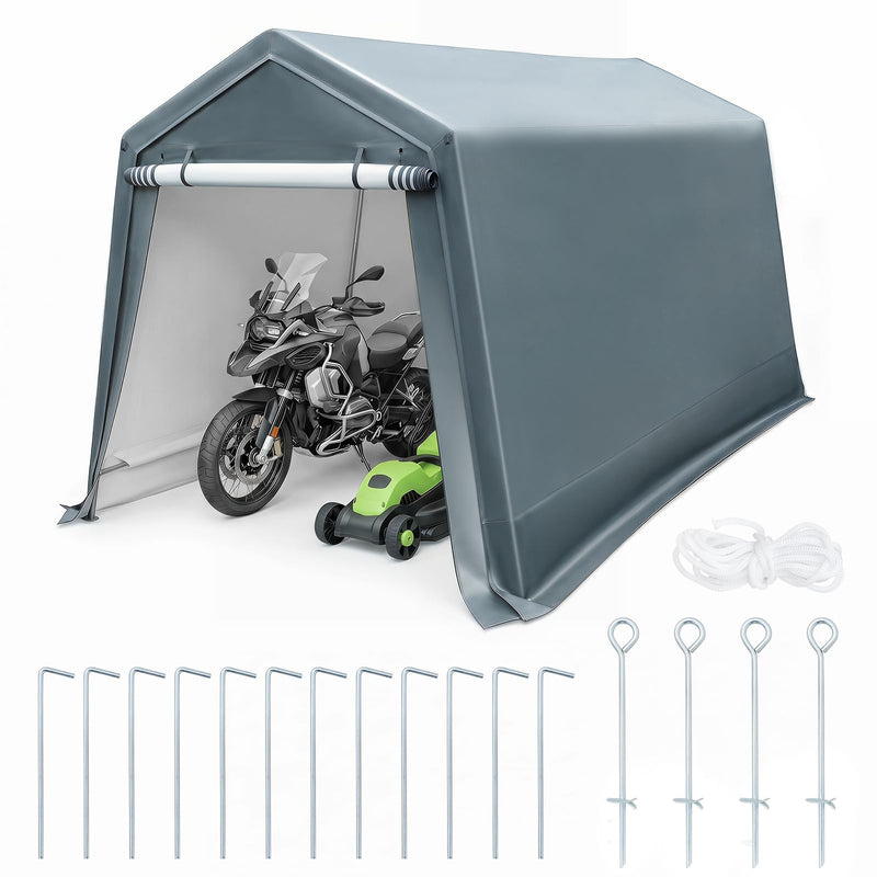 Load image into Gallery viewer, Outdoor Storage Shed | Patio Garage Carport w/ Roll-Up Zipper Door