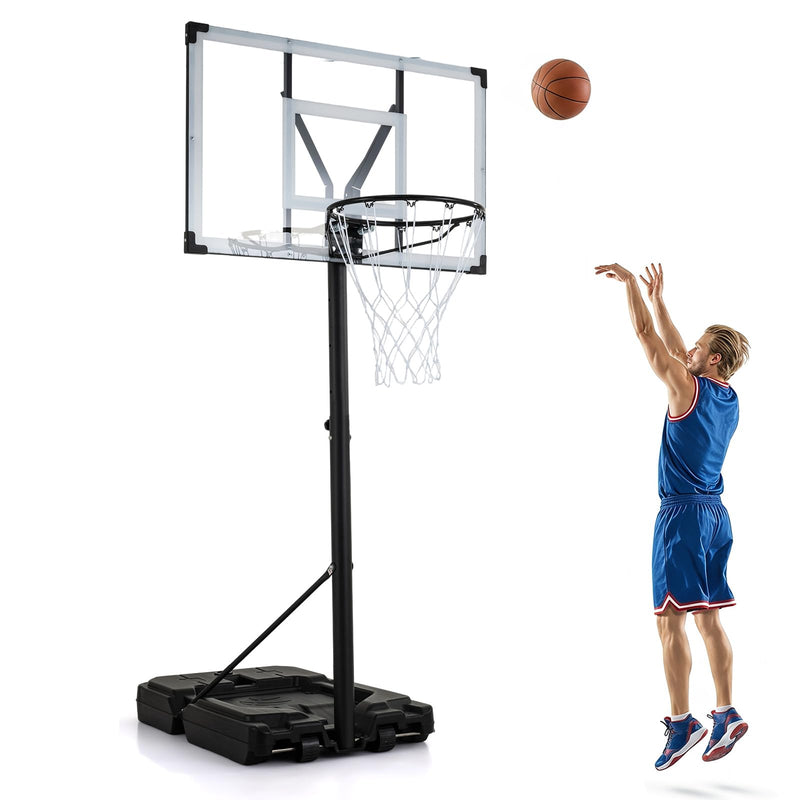 Load image into Gallery viewer, Goplus 10FT Basketball Hoop w/ 44'' Shatterproof PC Backboard for Adults