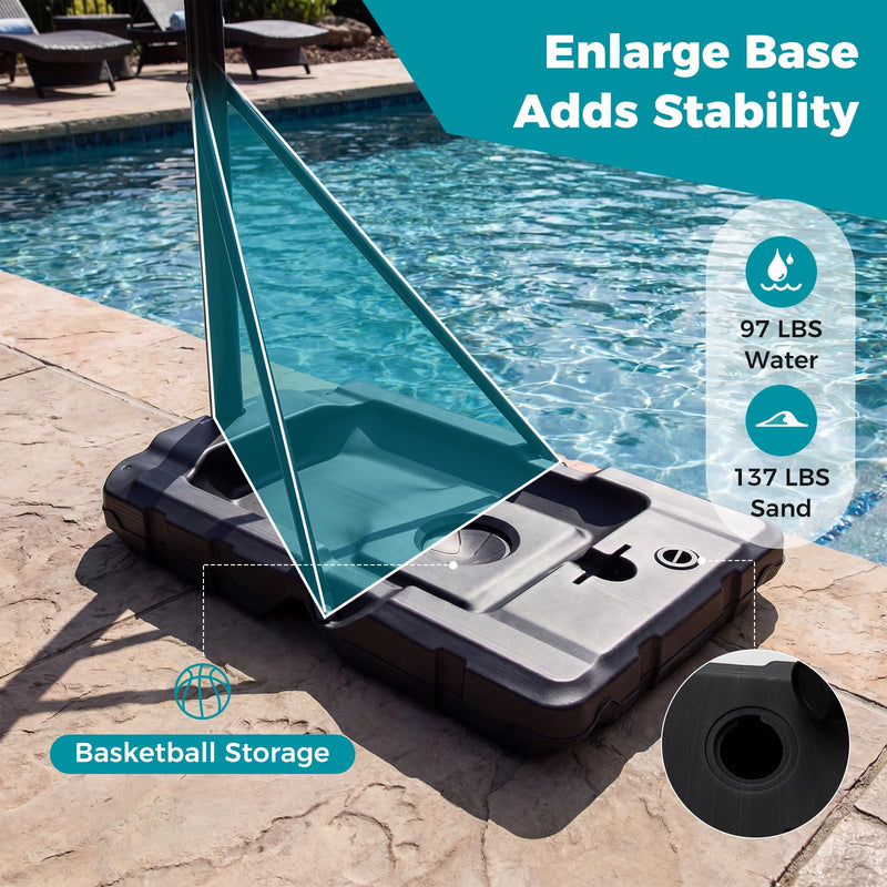 Load image into Gallery viewer, Goplus 4.1-10 FT Adjustable Basketball Hoop Outdoor w/Shatterproof PC Backboard