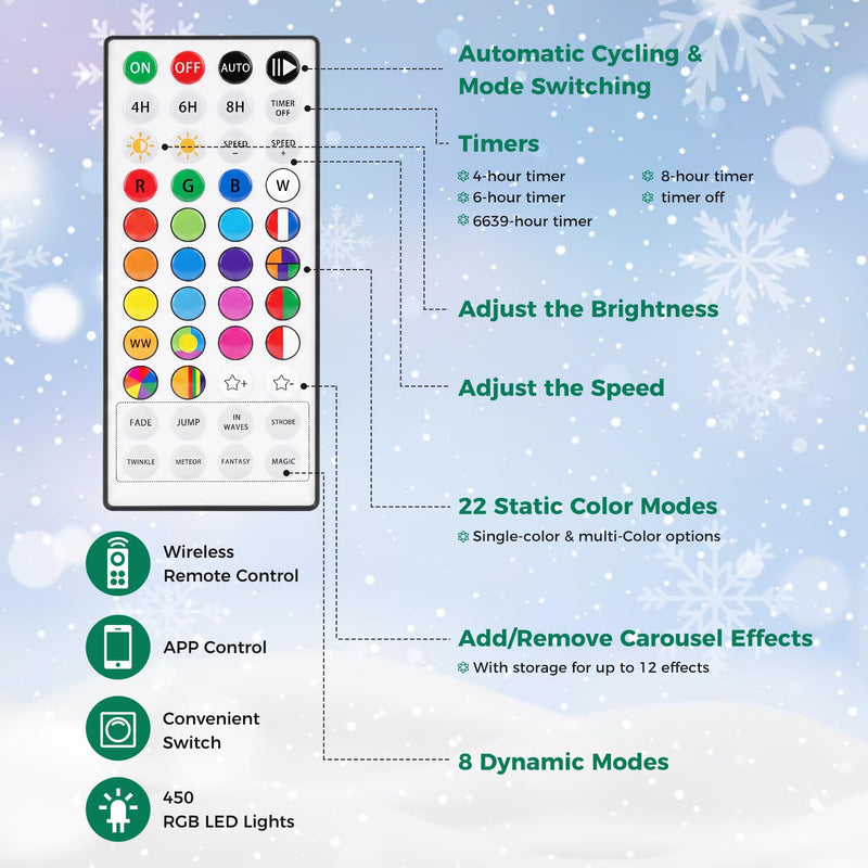 Load image into Gallery viewer, Goplus 6 ft Smart Pre-Lit Christmas Tree with Remote & APP Home Office Decoration