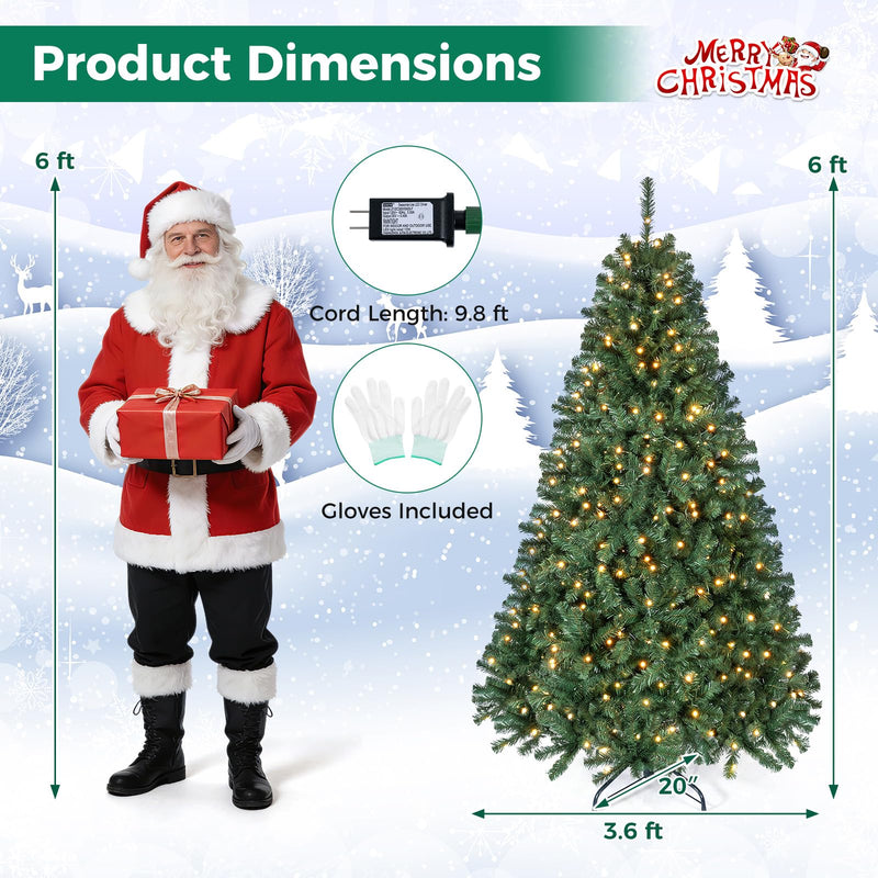 Load image into Gallery viewer, Goplus 6 ft Smart Pre-Lit Christmas Tree with Remote & APP Home Office Decoration