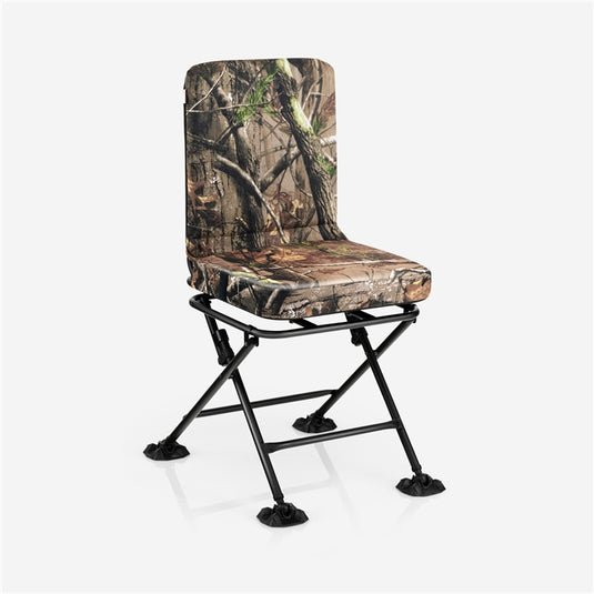 Goplus Hunting Chair, 360 Degree Swivel Hunting Seat with All-Terrain Duck Feet