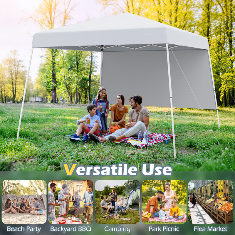 Load image into Gallery viewer, Goplus 8 X 8 FT Pop up Canopy Tent with 1 Sidewall