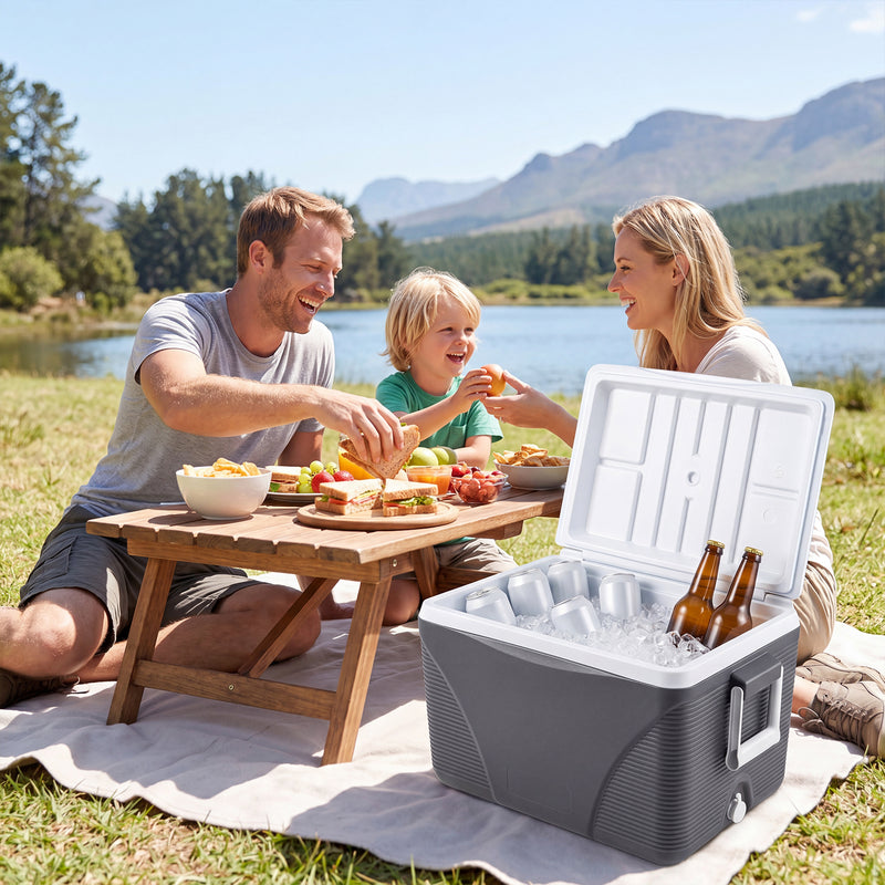 Load image into Gallery viewer, Goplus 43.3 Quart Portable Hard Cooler with Handles and 4 Cup Holders