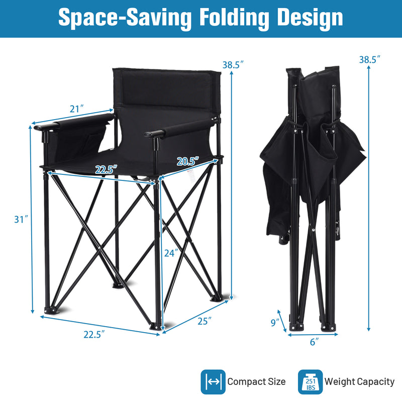 Load image into Gallery viewer, Folding Camping Chair, Outdoor Portable Beach Chair Heightened Design