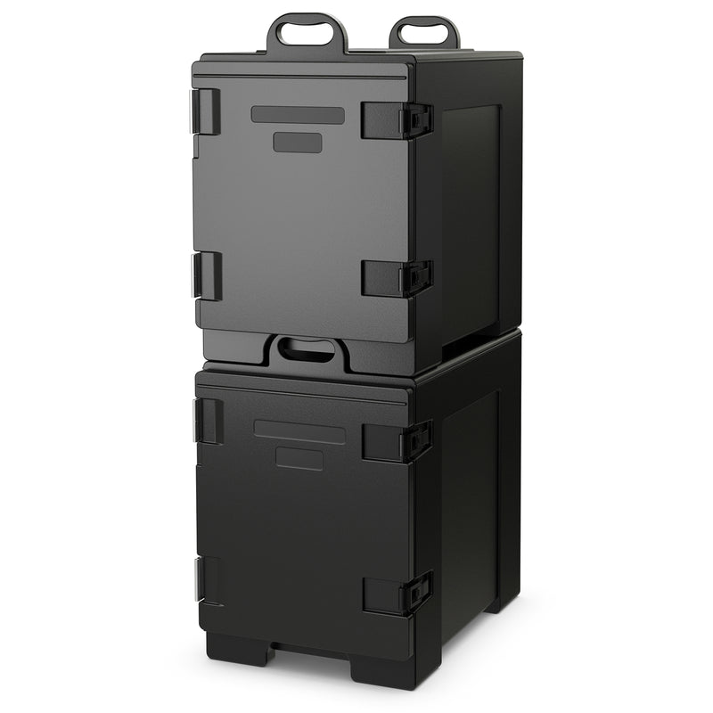 Load image into Gallery viewer, Goplus Insulated Food Pan Carrier, 82 Qt LLDPE Hot Box w/5 Full-Size Food Pans, Double Buckles