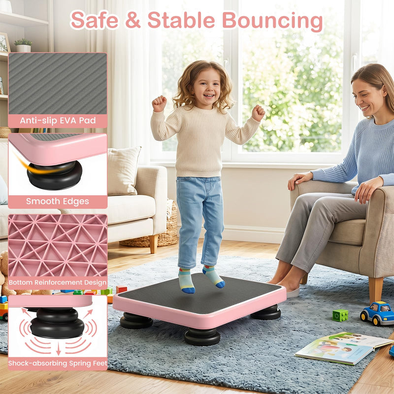 Load image into Gallery viewer, Goplus 24" x 20" Mini Trampoline with Elastic Rope | Rebounder Bouncing Board
