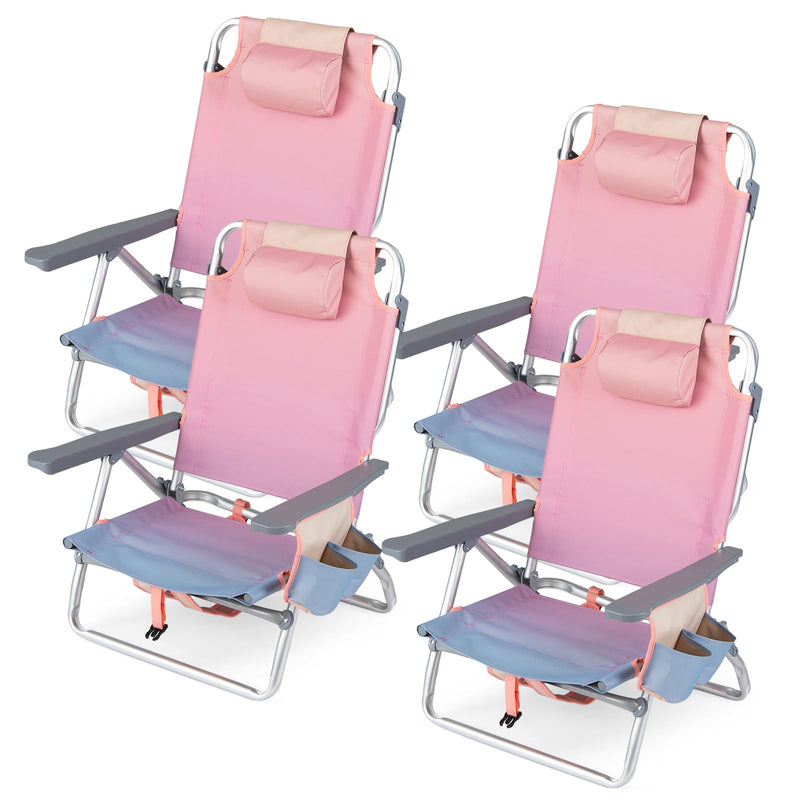 Load image into Gallery viewer, Goplus Beach Chairs Portable Folding Backpack Recliners(2/4)