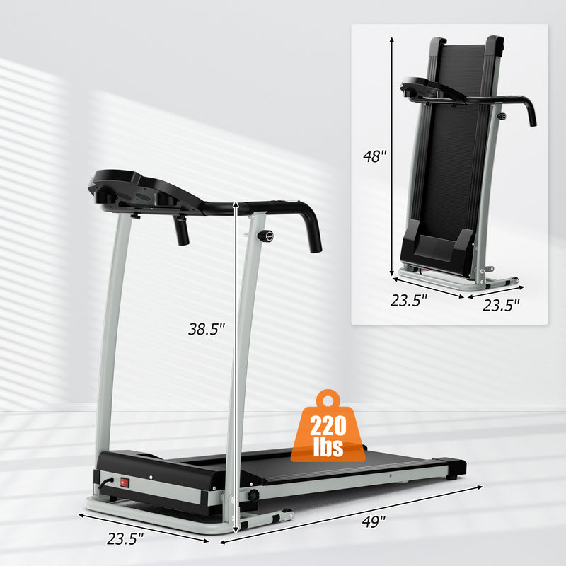 Load image into Gallery viewer, Folding Treadmill, Electric Running Machine with LED Display and Mobile Phone Holder