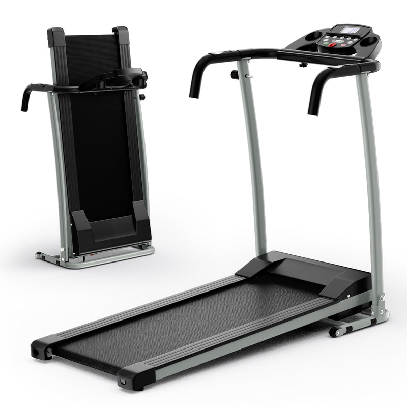 Load image into Gallery viewer, Folding Treadmill, Electric Running Machine with LED Display and Mobile Phone Holder