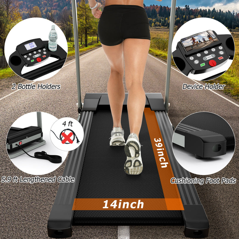 Load image into Gallery viewer, Folding Treadmill, Electric Running Machine with LED Display and Mobile Phone Holder