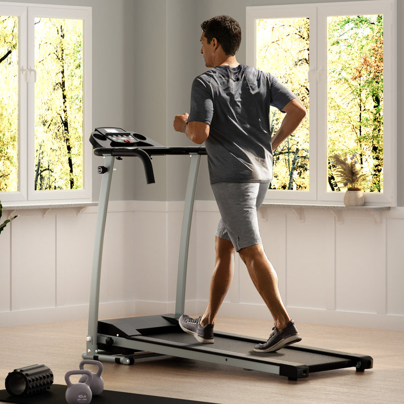 Load image into Gallery viewer, Folding Treadmill, Electric Running Machine with LED Display and Mobile Phone Holder